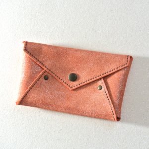 Mini Enveloppe en Cuir Pailleté