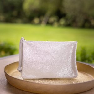 dragopnnière, pochette, porte monnaie, rectangulaire, en cuir pailleté, cuir métallisé, cuir fantaisie, la cartablière, fabriqué en france, fabriqué en Occitanie