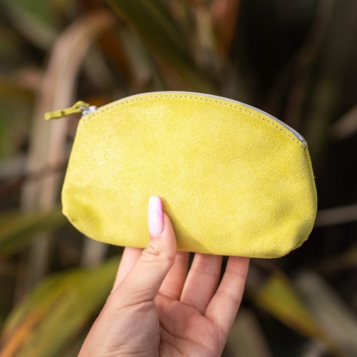 midi trousse a trésors en cuir pailleté - la cartablière