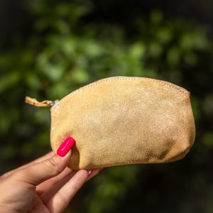 midi trousse a trésors en cuir pailleté - la cartablière