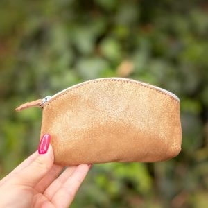 midi trousse a trésors en cuir pailleté - la cartablière