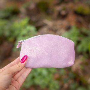 midi trousse a trésors en cuir pailleté - la cartablière