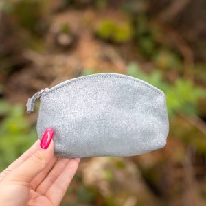 midi trousse a trésors en cuir pailleté - la cartablière