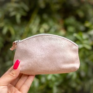 midi trousse a trésors en cuir pailleté - la cartablière