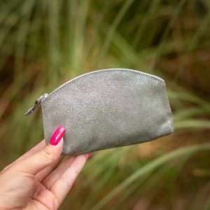 midi trousse a trésors en cuir pailleté - la cartablière