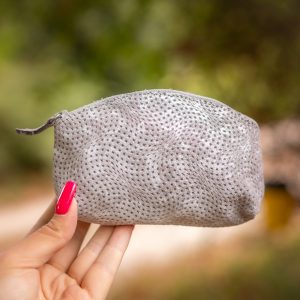 midi trousse a trésors en cuir pailleté - la cartablière