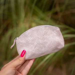 midi trousse a trésors en cuir pailleté - la cartablière