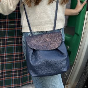 sac lucifer en cuir pailleté ou métallisé, sac en cuir, la cartablière, made in france, fabriqué en france
