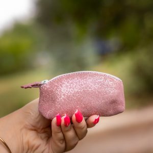 mini trousse à trésors, petites trousse en cuir, fabriqué en france, fabriqué en Occitanie, la cartablière, cuir, cuir pailleté, cuir fantaisie, porte-monnaie