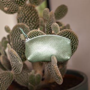 mini trousse a trésors en cuir pailleté - la cartablière