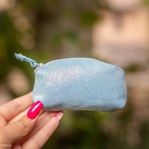 mini trousse à trésors, petites trousse en cuir, fabriqué en france, fabriqué en Occitanie, la cartablière, cuir, cuir pailleté, cuir fantaisie, porte-monnaie