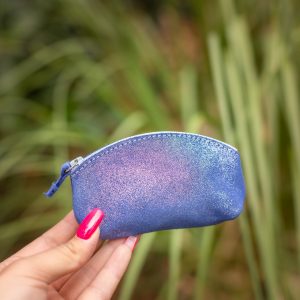 mini trousse à trésors, petites trousse en cuir, fabriqué en france, fabriqué en Occitanie, la cartablière, cuir, cuir pailleté, cuir fantaisie, porte-monnaie