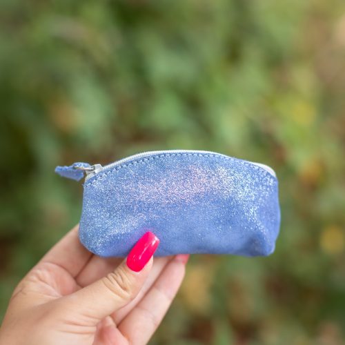 mini trousse à trésors, petites trousse en cuir, fabriqué en france, fabriqué en Occitanie, la cartablière, cuir, cuir pailleté, cuir fantaisie, porte-monnaie