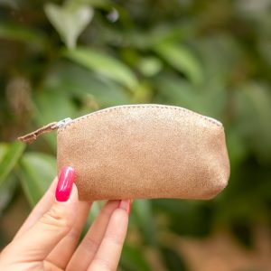 mini trousse à trésors, petites trousse en cuir, fabriqué en france, fabriqué en Occitanie, la cartablière, cuir, cuir pailleté, cuir fantaisie, porte-monnaie