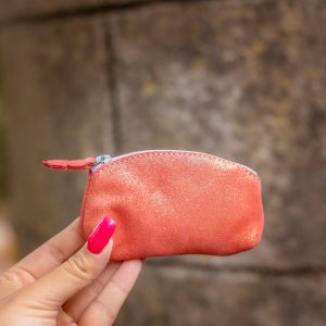 mini trousse à trésors, petites trousse en cuir, fabriqué en france, fabriqué en Occitanie, la cartablière, cuir, cuir pailleté, cuir fantaisie, porte-monnaie