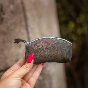 mini trousse à trésors, petites trousse en cuir, fabriqué en france, fabriqué en Occitanie, la cartablière, cuir, cuir pailleté, cuir fantaisie, porte-monnaie