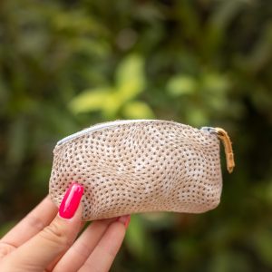 mini trousse à trésors, petites trousse en cuir, fabriqué en france, fabriqué en Occitanie, la cartablière, cuir, cuir pailleté, cuir fantaisie, porte-monnaie