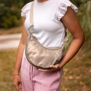 sac-cosmos sac banane, sac bandoulière sac polène made in france fabriqué en france Tarn occitanie cuir maroquinerie joli sac fantaisie paillette cuir brillant féminin