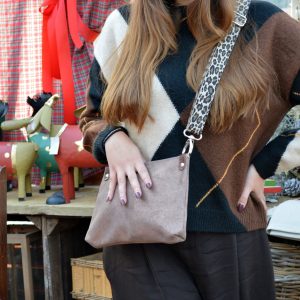 sac comète, petit sac pratique, sac a main, en cuir, en cuir pailleté, en cuir fantaisie, made in france, fabriqué en france