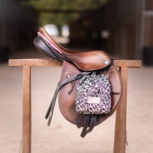 Protège-étriers en tissu Jacquard – Cordon avec stoppeur – Artisanat français – La Cavalière à Paillettes