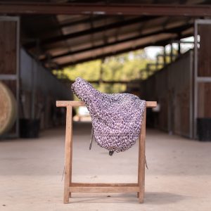 Protège-selle en tissu Jacquard – Artisanat français – Élastique – La Cavalière à Paillettes fabriqué en france, fabriqué en Occitanie équin équestre cheval accessoire équitation