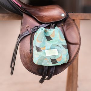 Protège-étriers en tissu Jacquard – Cordon avec stoppeur – Artisanat français – La Cavalière à Paillettes