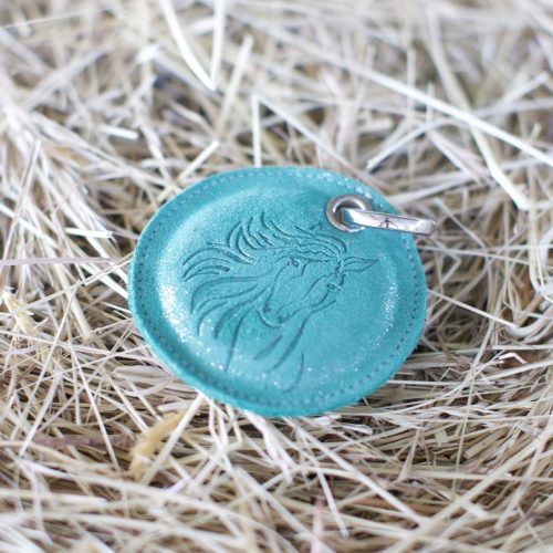 porte-clés-cheval cavalière cavalier la cartablière la cavalière à paillettes cuir pailleté fabriqué en france poney accessoire cuir fantaisie