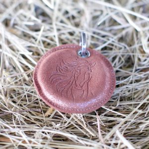 porte-clés-cheval cavalière cavalier la cartablière la cavalière à paillettes cuir pailleté fabriqué en france poney accessoire cuir fantaisie