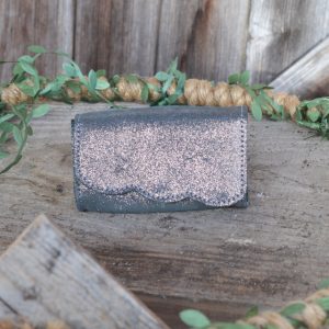 portefeuille asteria, petit, pratique, la cartablière, en cuir, pailleté, fantaisie, femme, lurex, paillettes, fabriqué en france, made in france, maroquinerie, poche, porte monnaie